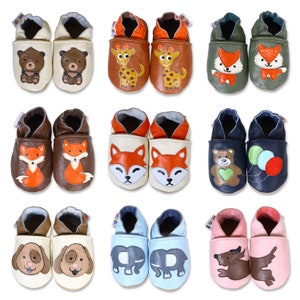 Soft Sole Leather Baby Shoes. Slippers. Moccasins. Infant Toddler Children image 1