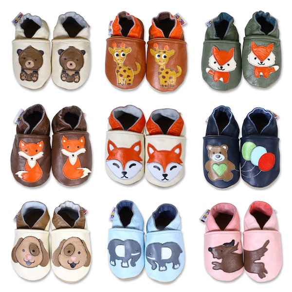 Weiche Sohle Leder Babyschuhe. Hausschuhe. Mokassins. Säugling Kleinkind Kinder