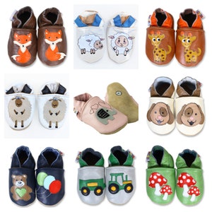 NEW STOCK Soft Sole Leather Baby Shoes. Slippers. Moccasins. Infant Toddler Children image 1