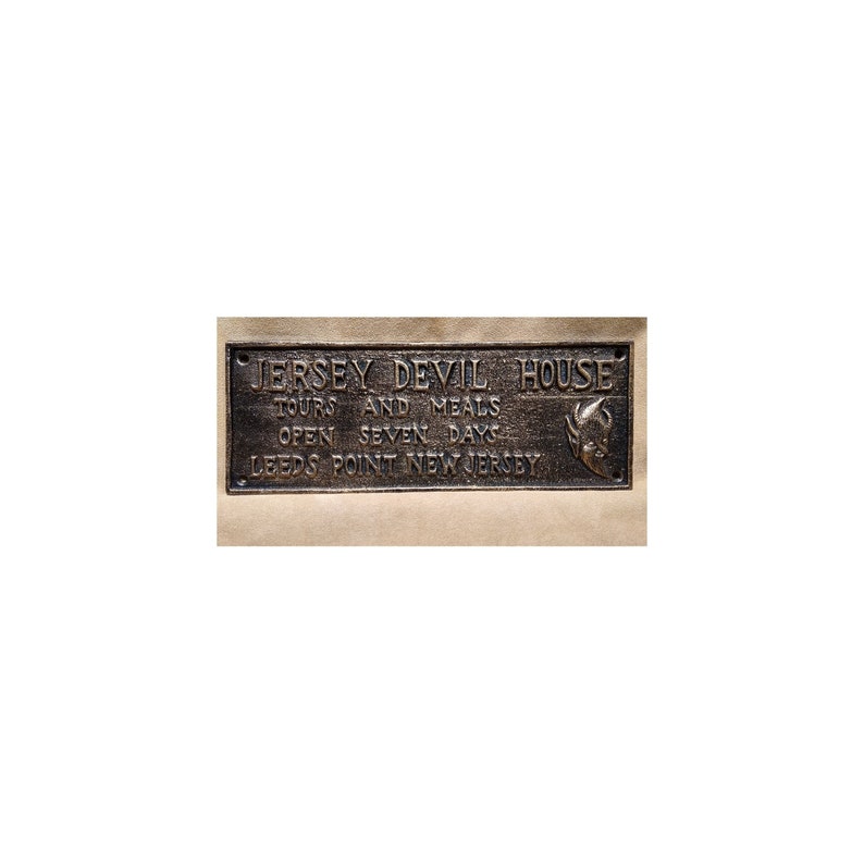 Jersey Devil House Cast Iron Plaque Leeds Point New Jersey Pine Barrens