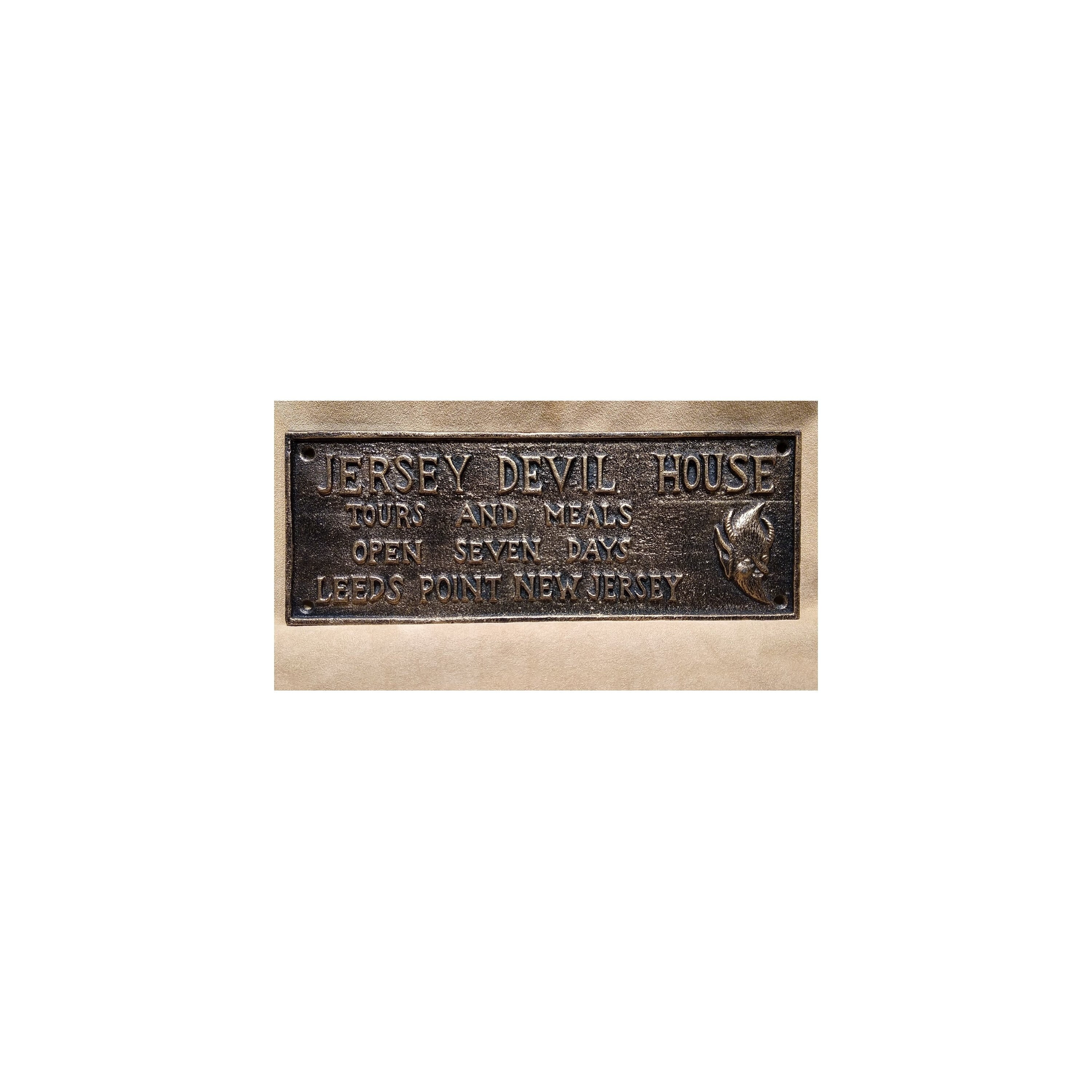 Jersey Devil House Cast Iron Plaque Leeds Point New Jersey Pine Barrens