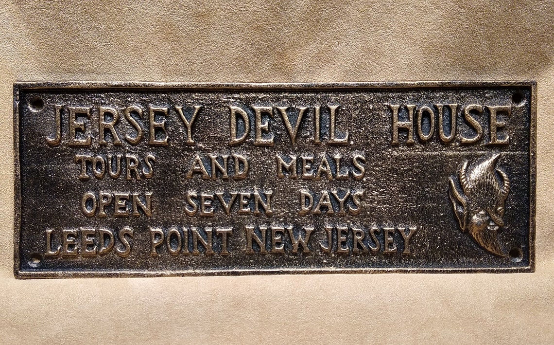 Jersey Devil House Cast Iron Plaque Leeds Point New Jersey Pine Barrens
