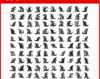 Godzilla Svg on Multiple Formats - Godzilla Silhouette Svg - Godzilla Clipart - Godzilla PNG - Godzilla Vector