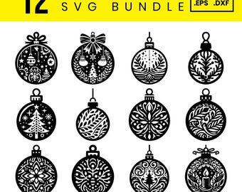 Christmas Ornament SVG Bundle: 3D Laser Cut Files (Digital Download)