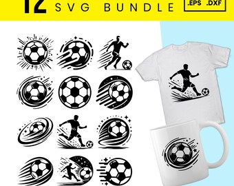 Soccer SVG Bundle: 12 Football Designs for Cricut