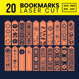 Bookmark Laser Cut, Laser Cut File, Bookmark Svg Cricut, Cutting Machine Files, Glowforge Svg, Digital Download