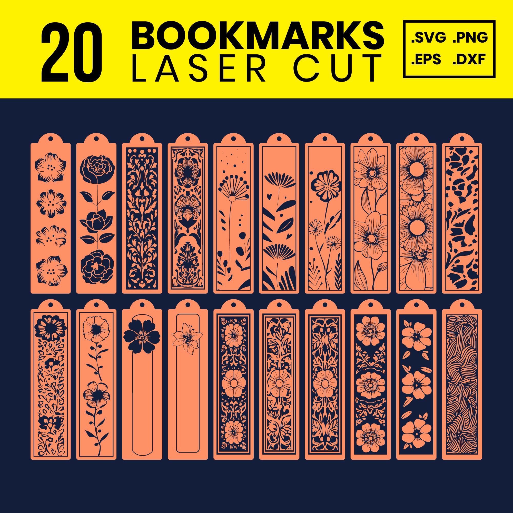 Bookmark Laser Cut, Laser Cut File, Bookmark Svg Cricut, Cutting Machine Files, Glowforge Svg, Digital Download