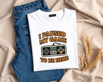 Funny Gamer Quote SVG: "I Paused My Game" Design (Digital Download)