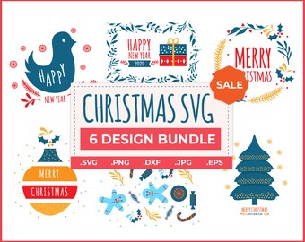Christmas Bundle Svg with multiple christmas design - Merry Christmas Svg - Christmas Tree Svg - New Year SVG - Commercial Use