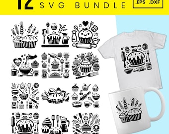 Bundle SVG : clipart d'ustensiles de cuisine pour Cricut (téléchargement numérique)