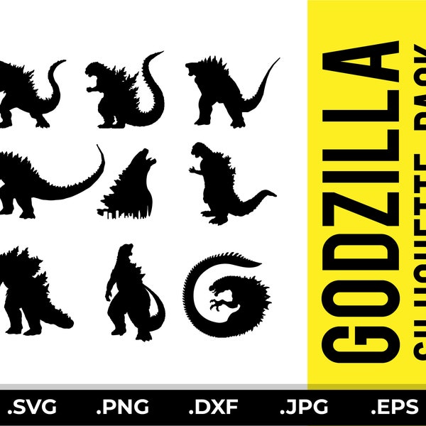 Godzilla Svg on Multiple Formats - Godzilla Silhouette Svg - Godzilla Clipart - Godzilla PNG - Godzilla Vector