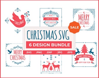 Christmas Bundle Svg with multiple christmas design - Merry Christmas Svg - Christmas Tree Svg - New Year SVG - Commercial Use