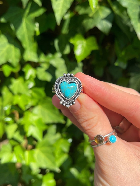 Sacred Heart Turquoise Ring