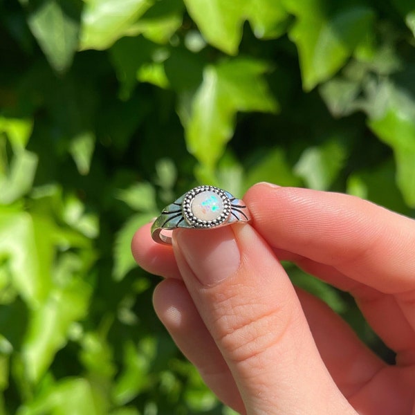 Dainty Opal Sterling Silver Ring