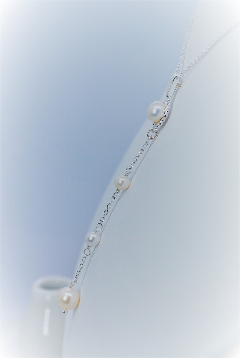 925 Sterling Silver Freshwater Pearl Drop Pendant Necklace