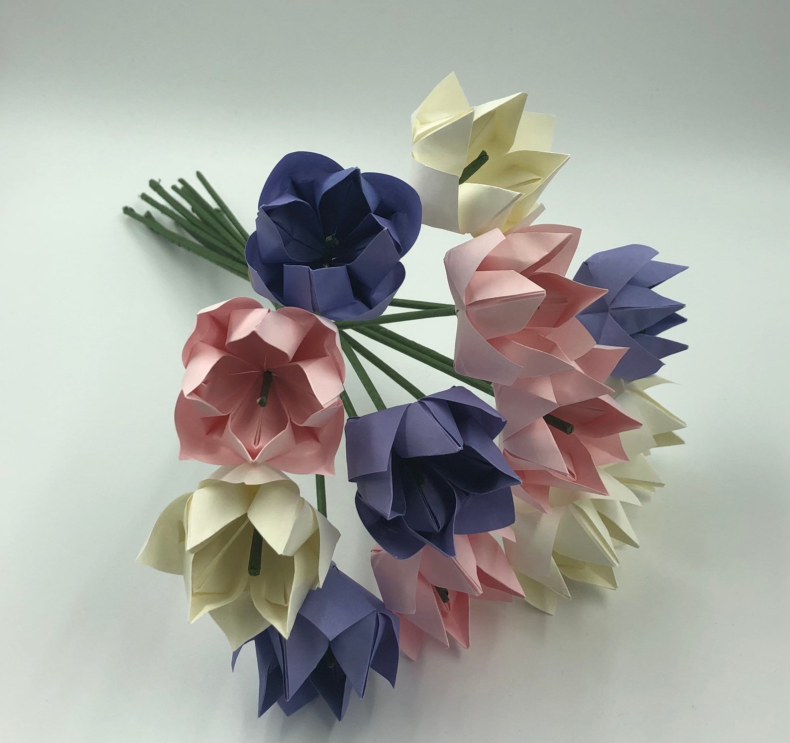 Pretty Springtime Origami Flower Bouquet Etsy