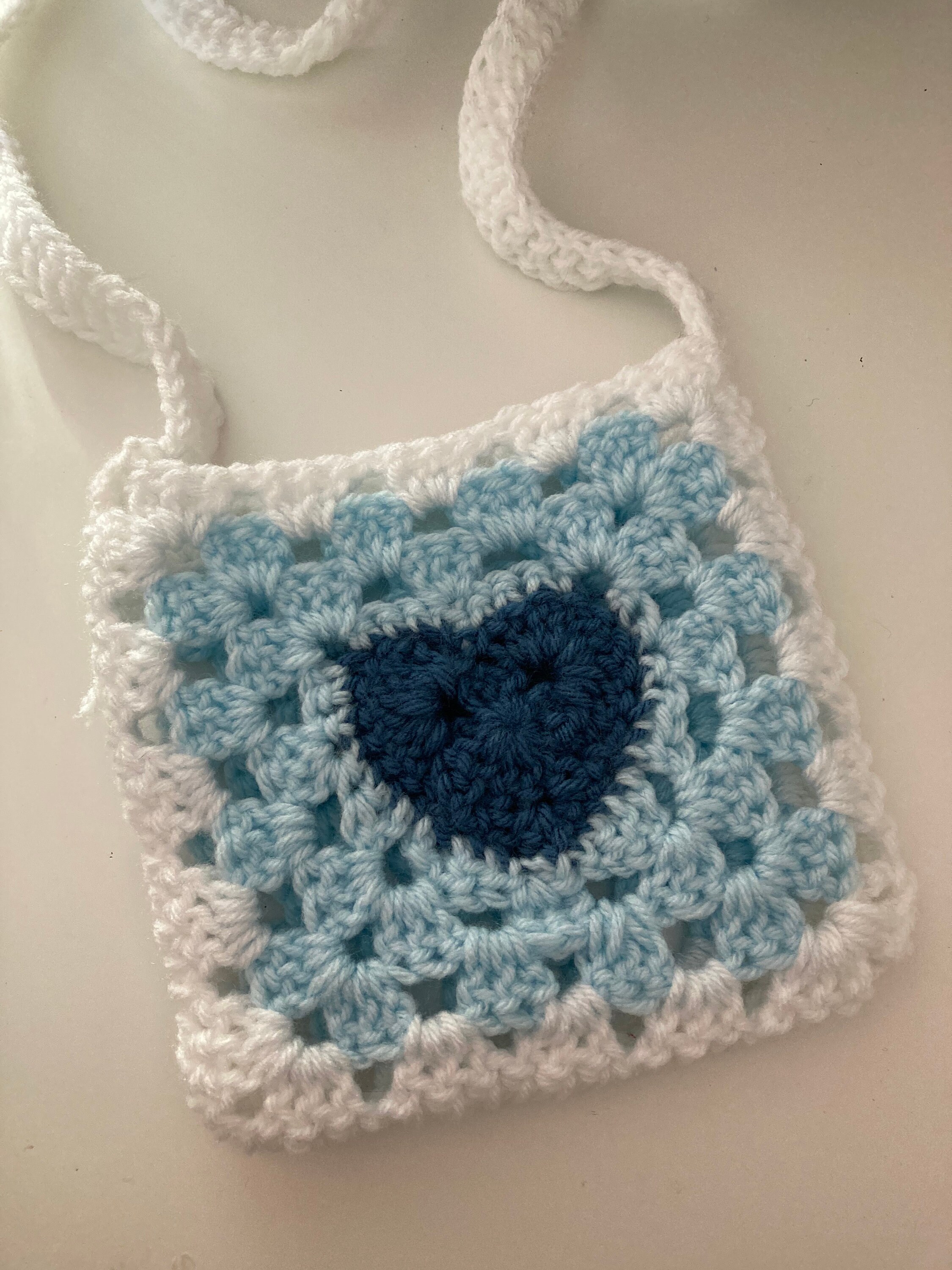 Crochet Heart Shoulder Bag | Etsy