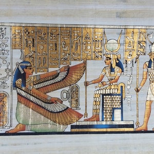 Set of 02 Egyptian Papyrus Portraits, Papyrus Handmade Painting ...