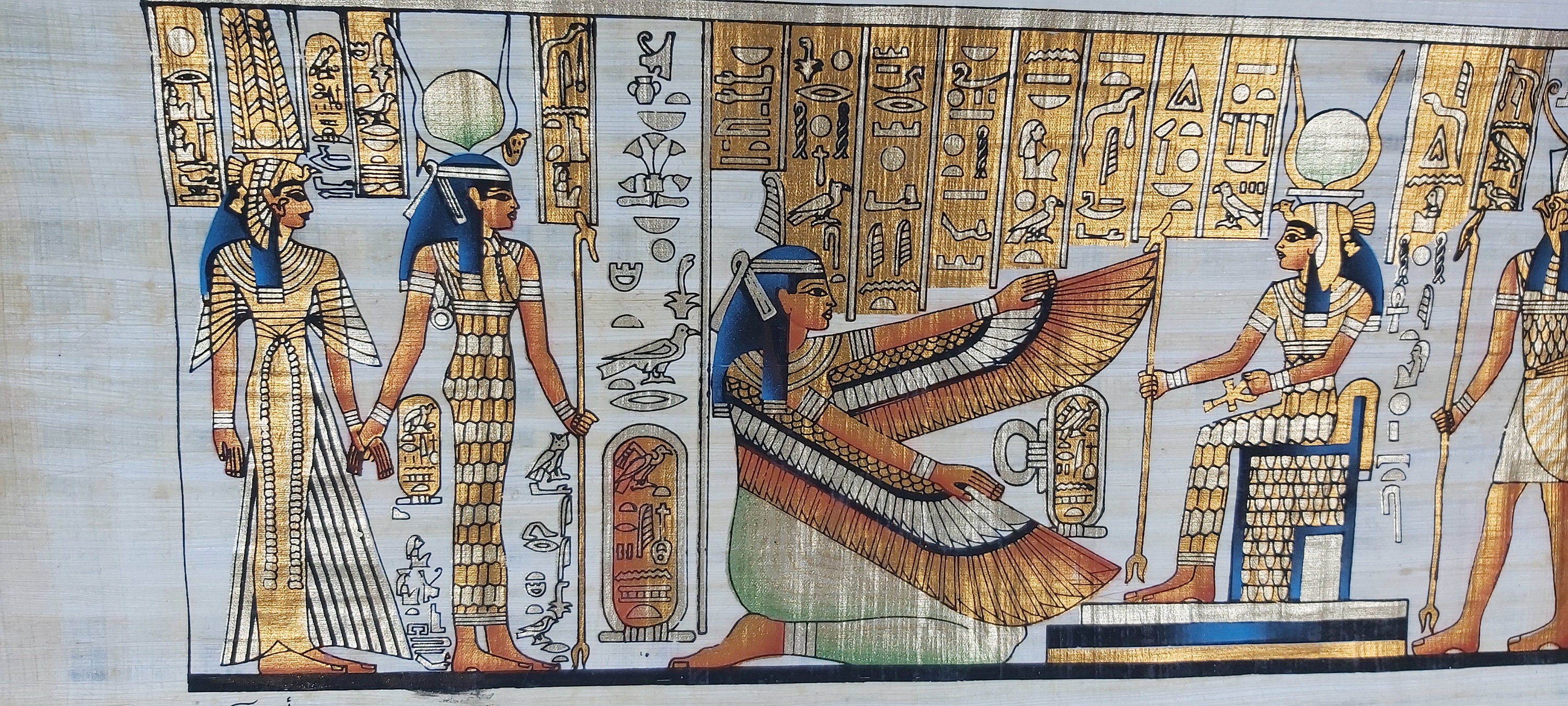 Set of 02 Egyptian Papyrus Portraits Papyrus Handmade | Etsy