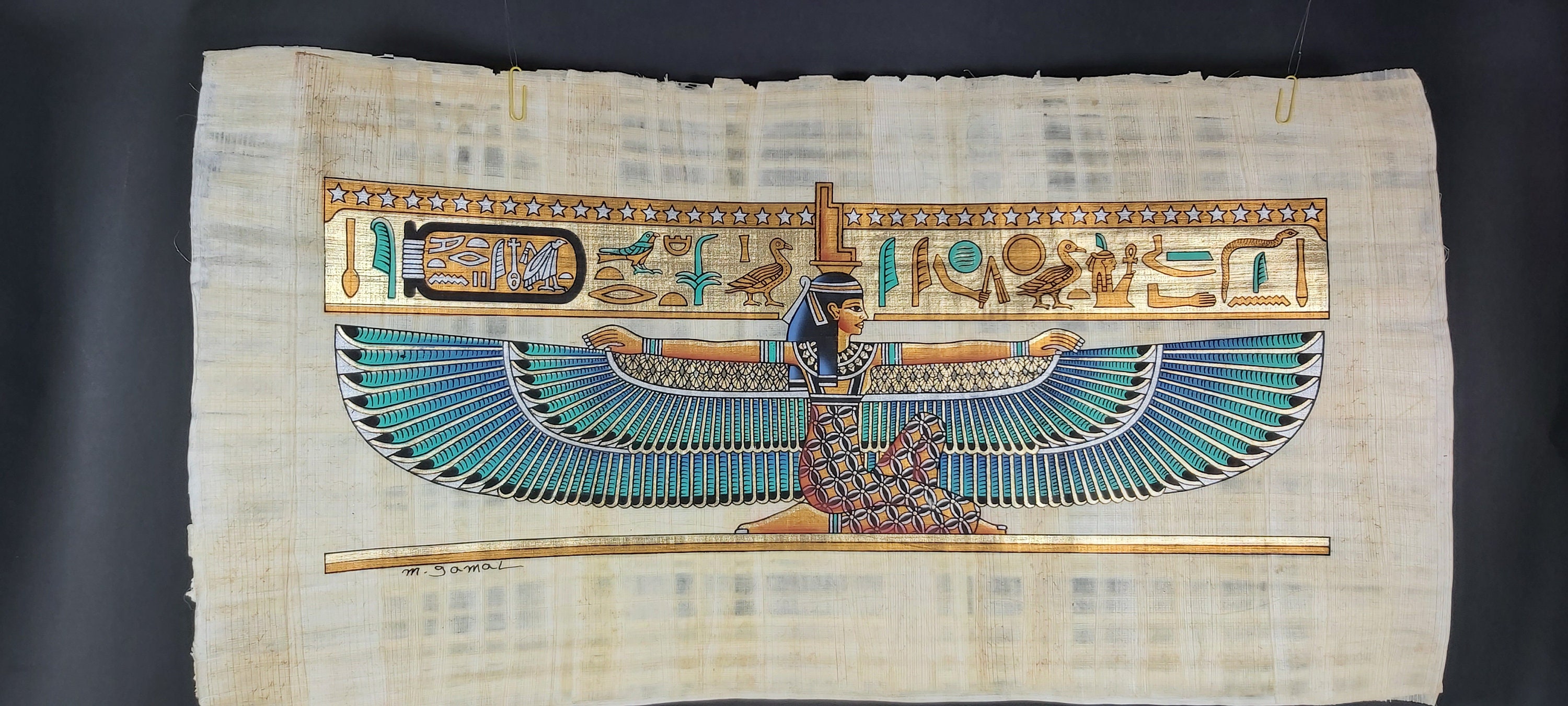 Set of 02 Egyptian Papyrus Portraits Papyrus Handmade - Etsy