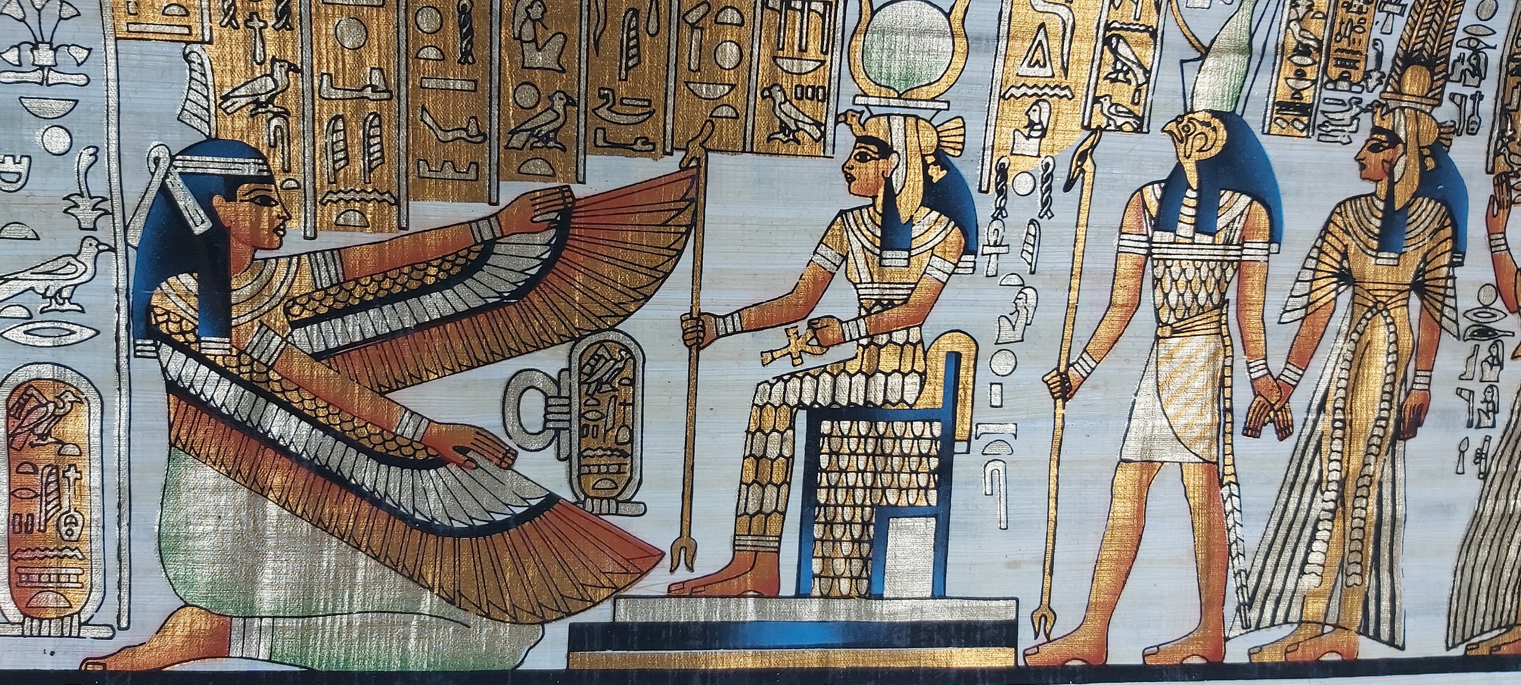 Set of 02 Egyptian Papyrus Portraits, Papyrus Handmade Painting ...