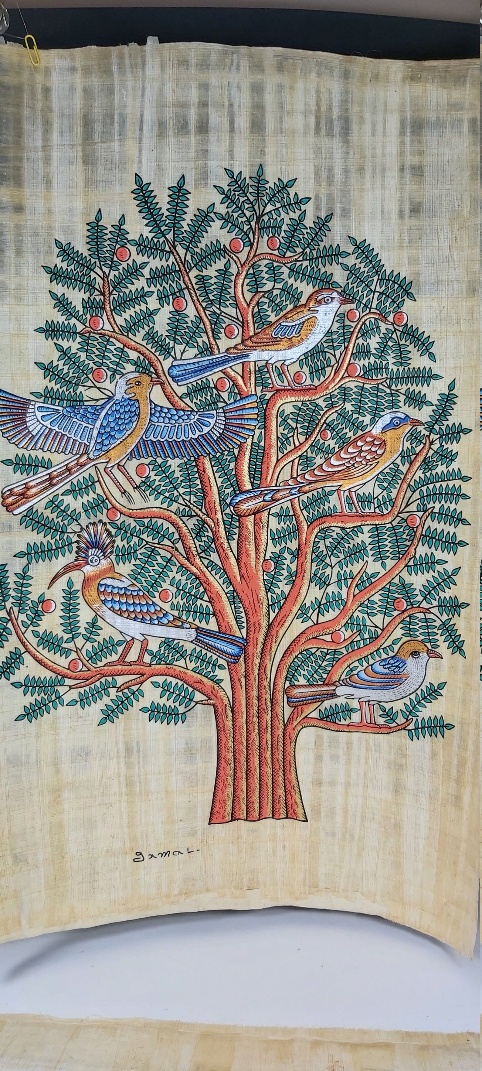 Egyptian Papyrus Handmade Painting Tree Of Life Egyptian Etsy
