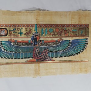 Egyptian Papyrus Painting, Maat Papyrus Painting, Egyptian Papyrus - Etsy
