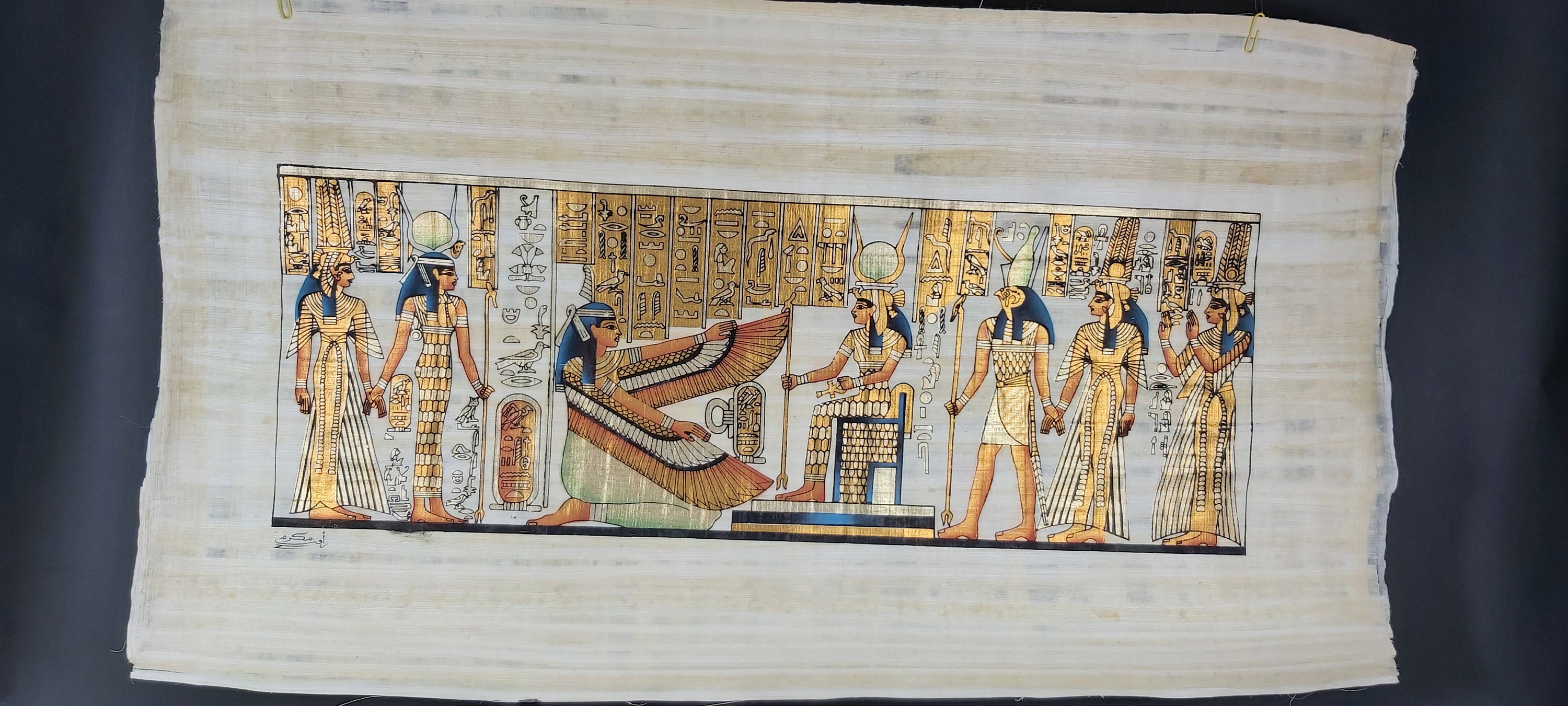 Set of 02 Egyptian Papyrus Portraits Papyrus Handmade | Etsy