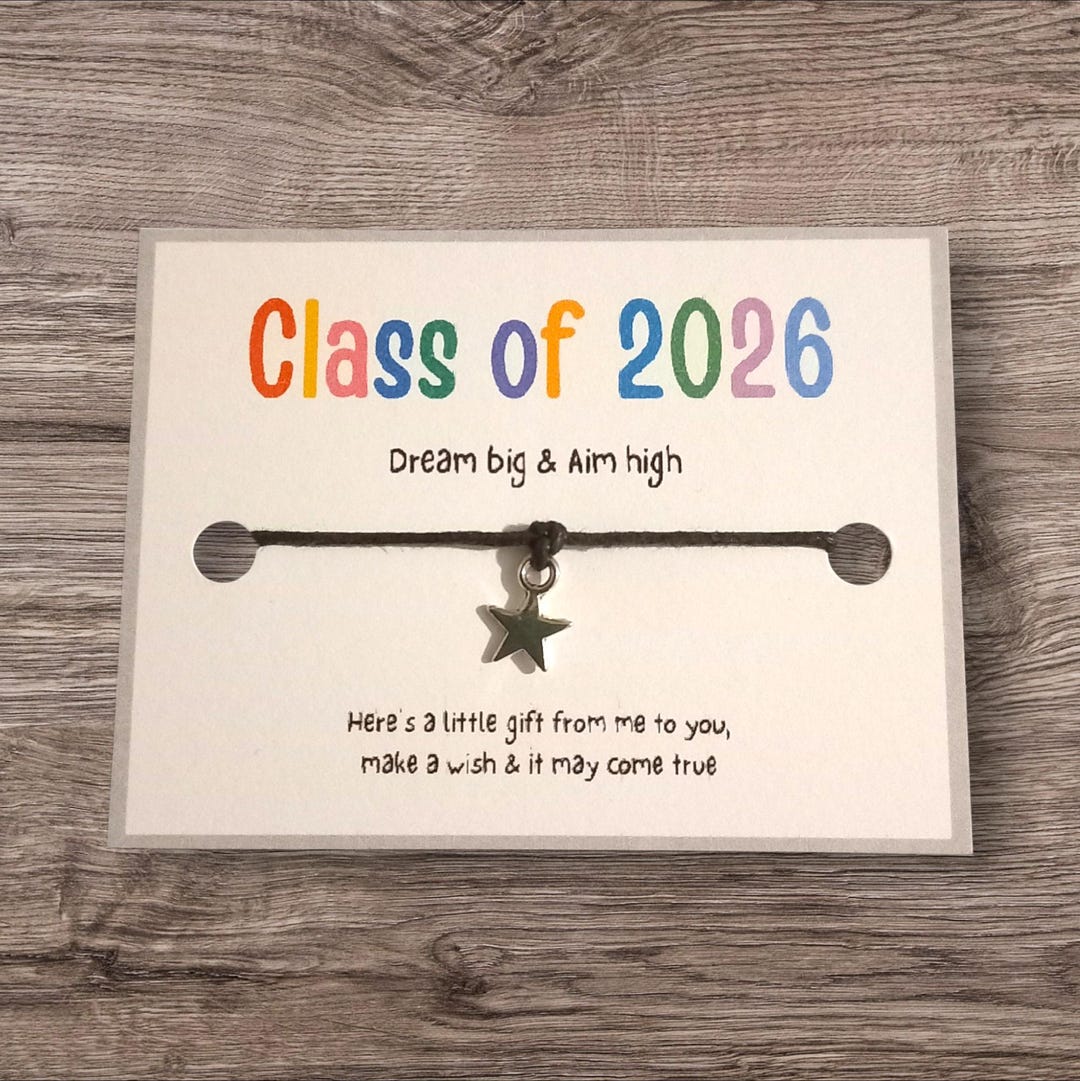 Bulk School Leaver Wish Bracelets Class Gift Class of 2026 Bulk PTA End ...
