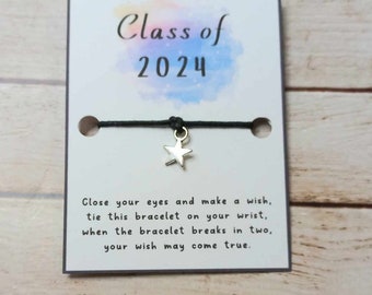 School leaver gifts mini  Wish bracelets - class of 2024. Teacher gift. Students. Pupils. Gift. Handmade. Gift from teachers. End of term.