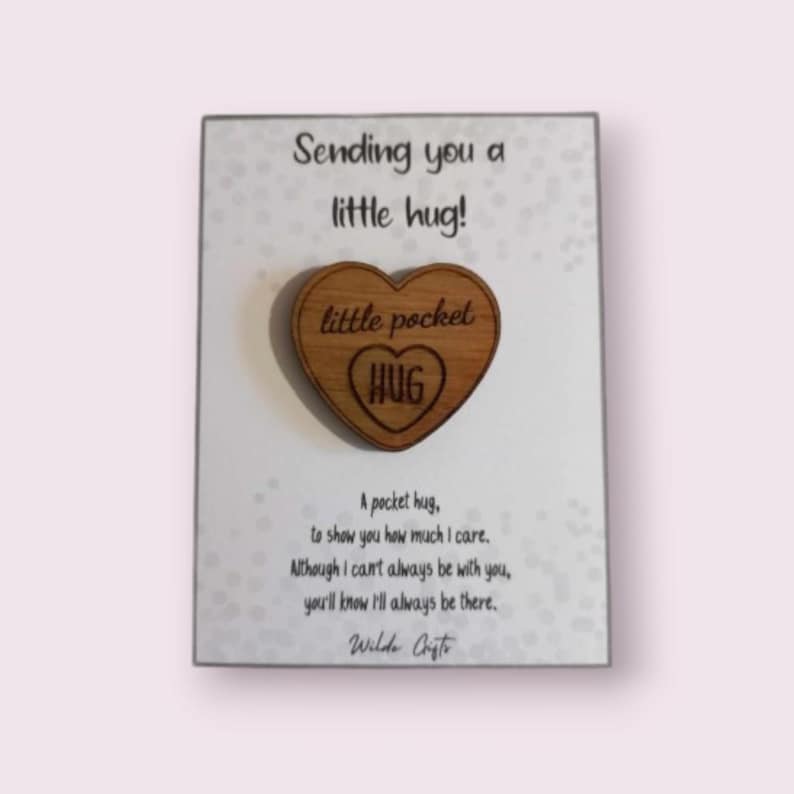 A Little Pocket Hug Letterbox Gift Little Pocket Hug Oak Token Gift for ...