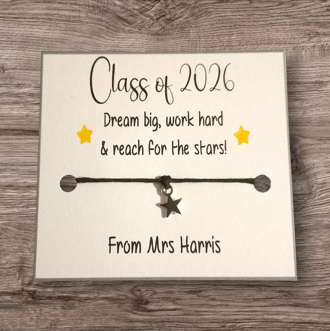 10, 20, 30 School Leaver 2026 Gifts Wish Bracelets | Class of 2026 ...
