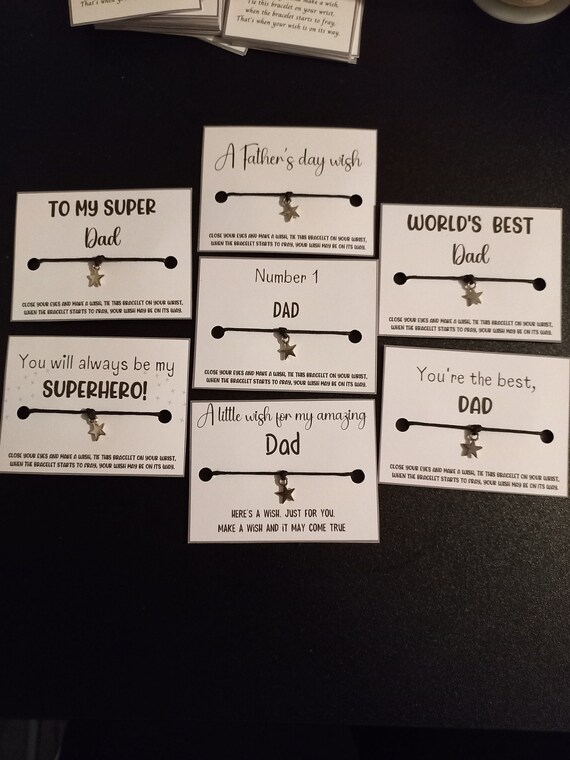 Bulk Father's Day Mixed Wish Bracelets 10 20 30 50 100 Bulk