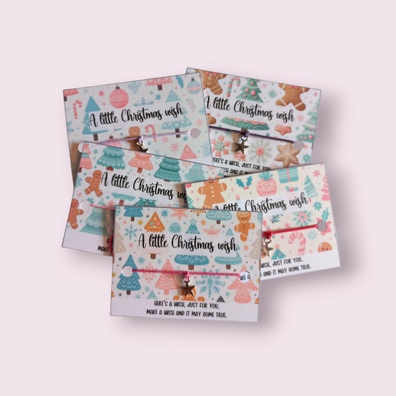 5, 10, 20, 30, 50 bulk mixed gingerbread pastel christmas wish bracelets,  PTA gifts, Wholesale, School gifts, christmas, santa grotto gifts