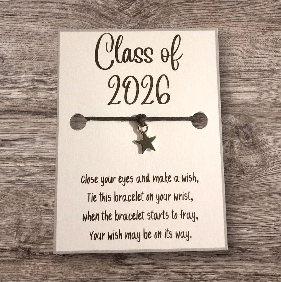Bulk School Leaver Gifts Wish Bracelets, Class of 2026, Teacher Gift ...