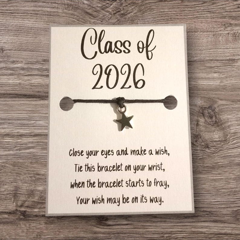 Bulk School Leaver Gifts Wish Bracelets, Class of 2026, Teacher Gift ...