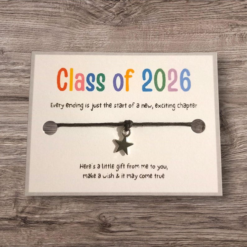School Leaver Bulk Star Wish Bracelets Class Gift Class of 2026 Bulk ...