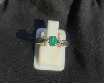 Natural Emerald  Gemstone Jewelry, Anniversary Gift Ring, Green Gemstone Jewelry, Designer Emerald Ring, Sliver Jewelry, Birthstone Ring, On