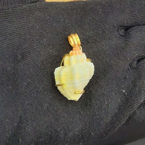 Unique Seashell Pendant, Gold Pendant, Good Looking Pendant, Fashionable Pendant, Designer Seashell Necklace Jewelry,  Charm For Pendant