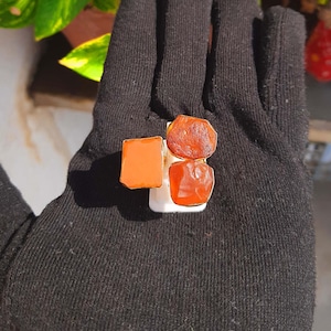 Wholesale Fashion Ring, Natural Red Carnelian Ring, Women Ring, Gold Plated Ring, Anniversary Gift Ring, Handmade Gemstone Ring, Bezel Set