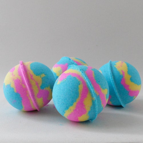 Bath Bombs Vegan Mango Scented Handmade Box of 4 Etsy UK