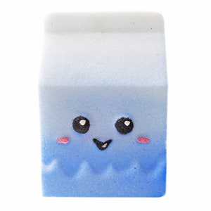 Kawaii Bath Bomb Bath Bombs Milk Carton Vegan Cute Handmade Gift Kids Children Scented Scent Scent White Chocolate Raspberry