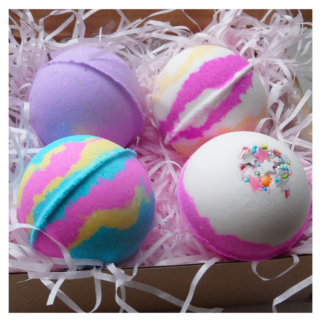 Bath Bomb Gift Set Bath Bombs Sets Handmade Gifts for Her Kids Teens Vegan Birthday Cake Scented ...