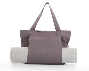 Handmade Stripes Bag Cotton Fabric Yoga/Pilates Mat Bag with Handle Fits 24" Mat 