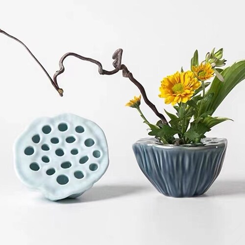 Ikebana Flower Kenzan Frog Round Japanese Etsy