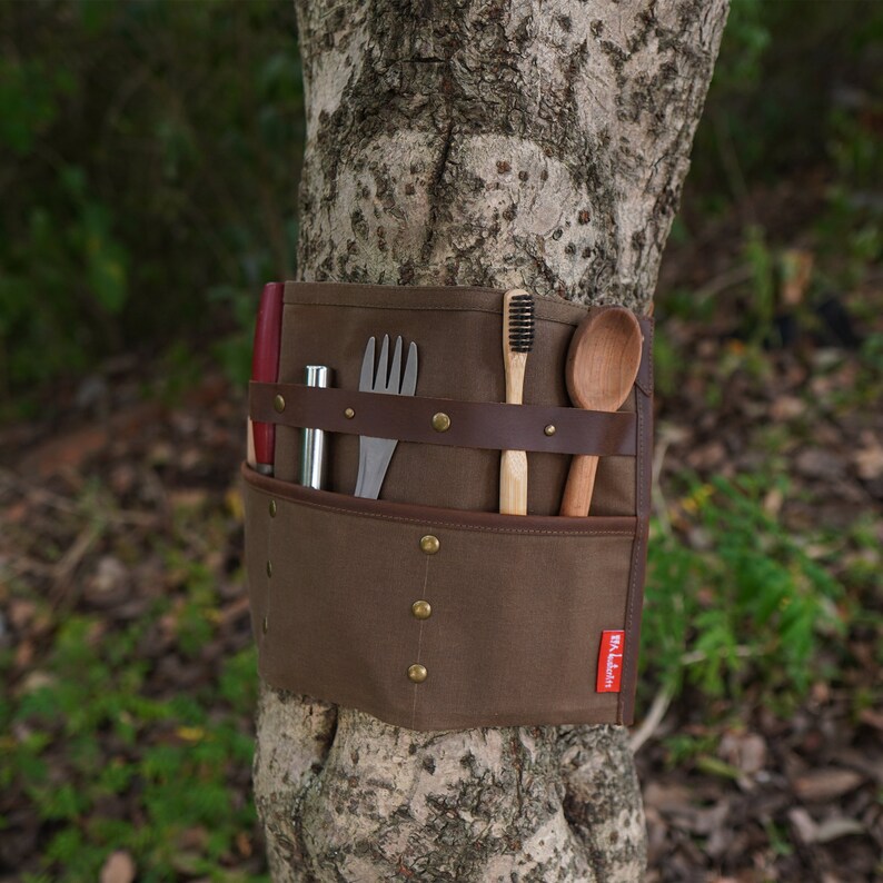 Waterproof Waxed Canvas Tool Roll/waxed Canvas Spork Etsy