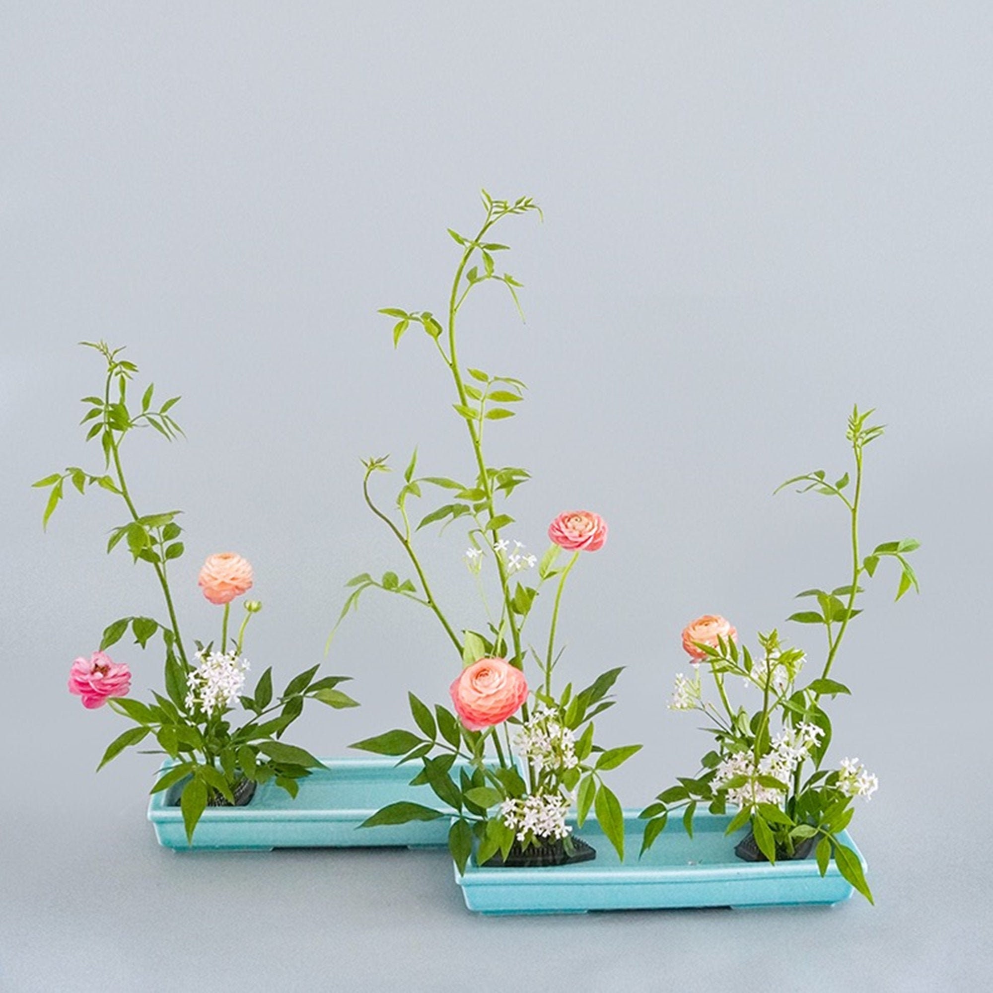 3 Colors Rectangle Suiban Set1 Vase1 Kenzan/Ikebana Etsy