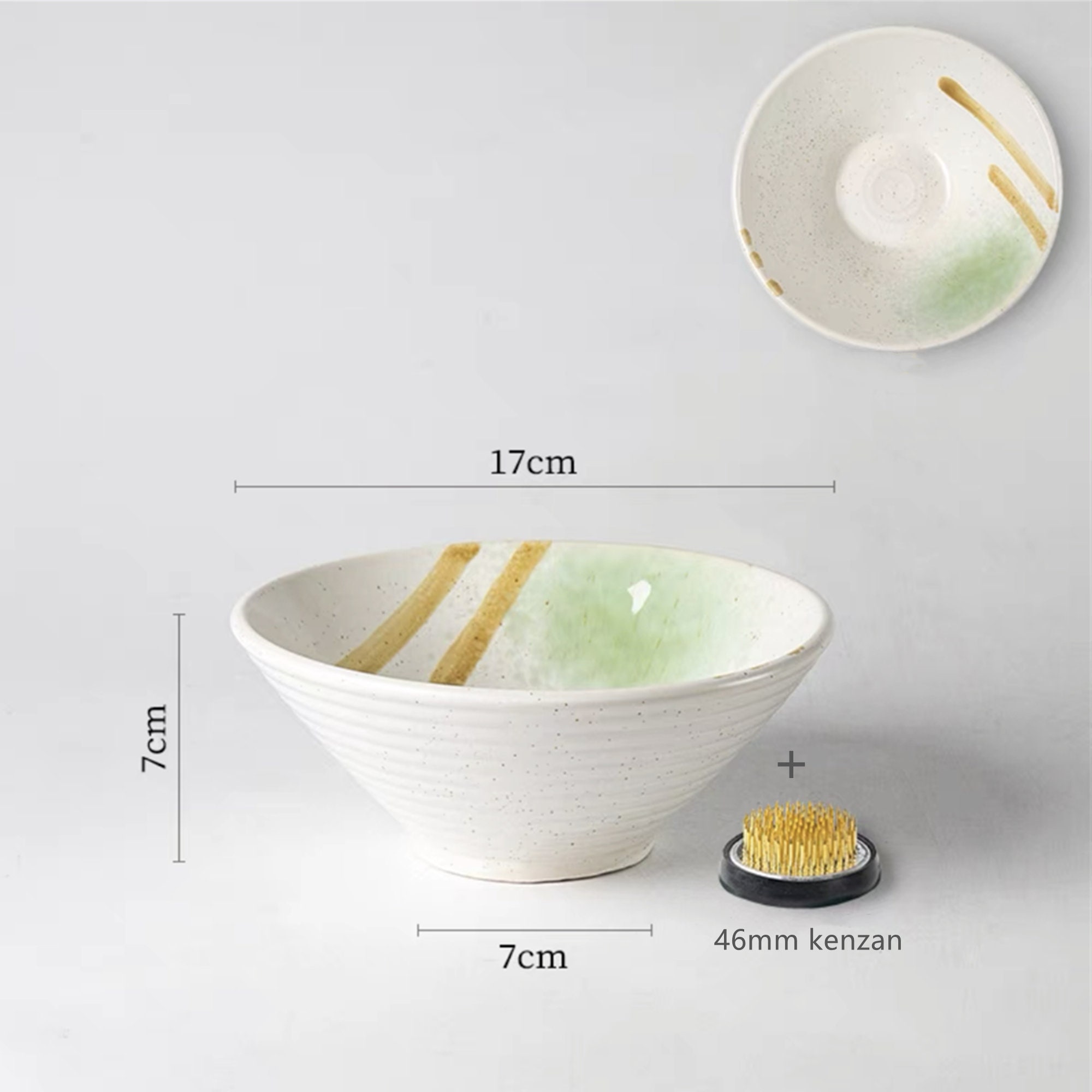 2 Colors Vintage Ikebana Bowl Set1 Ceramic Vase 1 Etsy