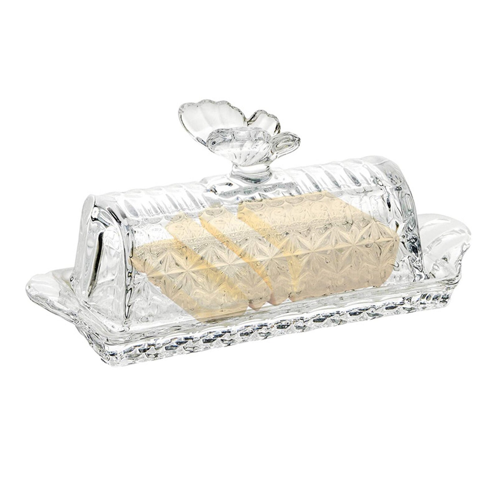 6 Colors Vintage Crystal Butter Dish With Lid/Vintage Glass Etsy