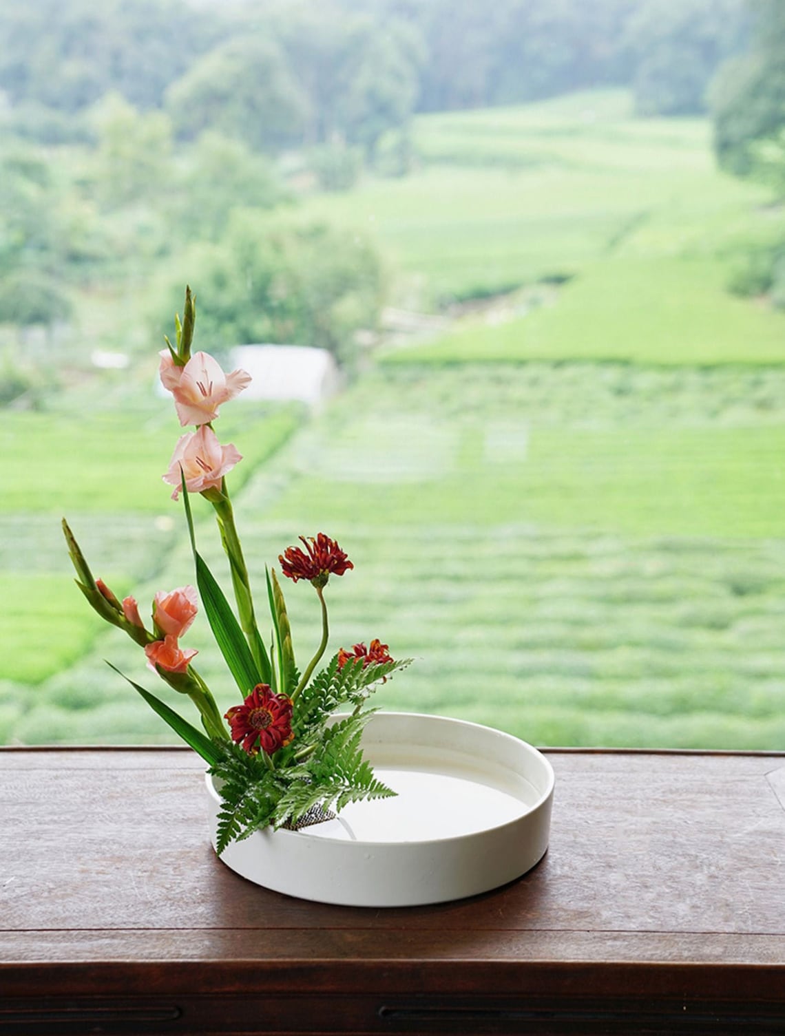 Ikebana Vase Set1 Ceramic Vase 1 Metal Kenzan/flower Etsy